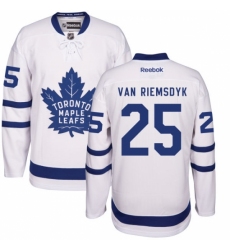 Men's Reebok Toronto Maple Leafs #25 James Van Riemsdyk Authentic White Away NHL Jersey