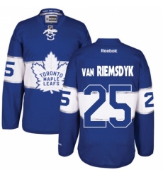 Men's Reebok Toronto Maple Leafs #25 James Van Riemsdyk Premier Royal Blue 2017 Centennial Classic NHL Jersey
