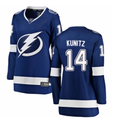 Women's Tampa Bay Lightning #14 Chris Kunitz Fanatics Branded Royal Blue Home Breakaway NHL Jersey