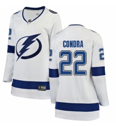 Women's Tampa Bay Lightning #22 Erik Condra Fanatics Branded White Away Breakaway NHL Jersey