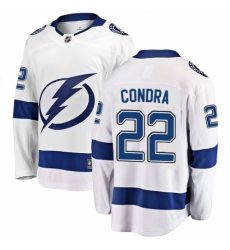 Youth Tampa Bay Lightning #22 Erik Condra Fanatics Branded White Away Breakaway NHL Jersey