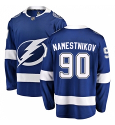 Men's Tampa Bay Lightning #90 Vladislav Namestnikov Fanatics Branded Blue Home Breakaway NHL Jersey