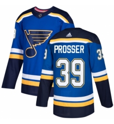 Men's Adidas St. Louis Blues #39 Nate Prosser Authentic Royal Blue Home NHL Jersey Men's Adidas St. Louis Blues #39 Nate Prosser Authentic Royal Blue Home NHL Jersey