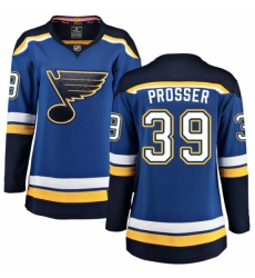 Women's St. Louis Blues #39 Nate Prosser Fanatics Branded Royal Blue Home Breakaway NHL Jersey