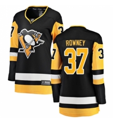 Women's Pittsburgh Penguins #37 Carter Rowney Fanatics Branded Black Home Breakaway NHL Jersey
