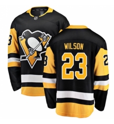 Men's Pittsburgh Penguins #23 Scott Wilson Fanatics Branded Black Home Breakaway NHL Jersey