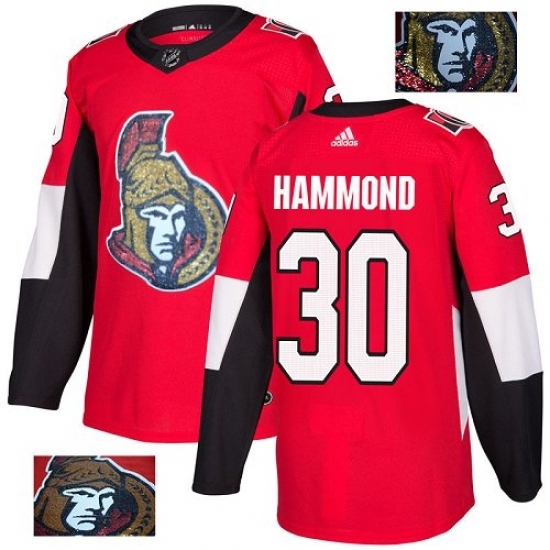 Men's Adidas Ottawa Senators #30 Andrew Hammond Authentic Red Fashion Gold NHL Jersey Men's Adidas Ottawa Senators #30 Andrew Hammond Authentic Red Fashion Gold NHL Jersey