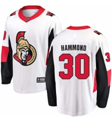 Men's Ottawa Senators #30 Andrew Hammond Fanatics Branded White Away Breakaway NHL Jersey