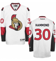 Men's Reebok Ottawa Senators #30 Andrew Hammond Authentic White Away NHL Jersey