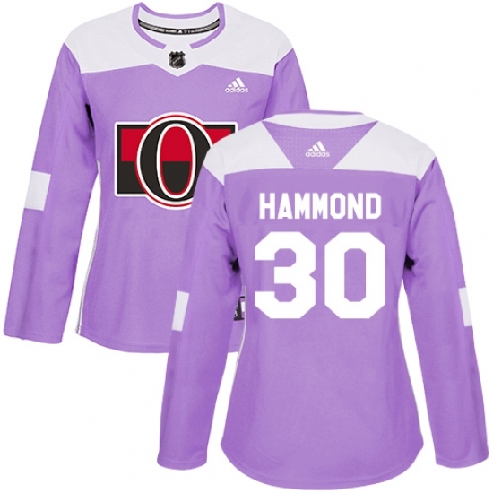 Women's Adidas Ottawa Senators #30 Andrew Hammond Authentic Purple Fights Cancer Practice NHL Jersey Women's Adidas Ottawa Senators #30 Andrew Hammond Authentic Purple Fights Cancer Practice NHL Jersey
