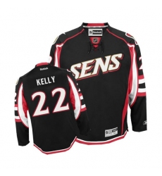 Women's Reebok Ottawa Senators #22 Chris Kelly Authentic Black Third NHL Jersey