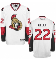 Youth Reebok Ottawa Senators #22 Chris Kelly Authentic White Away NHL Jersey