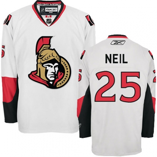 Men's Reebok Ottawa Senators #25 Chris Neil Authentic White Away NHL Jersey Men's Reebok Ottawa Senators #25 Chris Neil Authentic White Away NHL Jersey