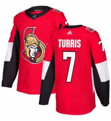Men's Adidas Ottawa Senators #7 Kyle Turris Authentic Red Home NHL Jersey