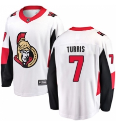 Men's Ottawa Senators #7 Kyle Turris Fanatics Branded White Away Breakaway NHL Jersey
