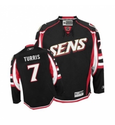 Men's Reebok Ottawa Senators #7 Kyle Turris Authentic Black Third NHL Jersey