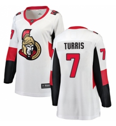 Women's Ottawa Senators #7 Kyle Turris Fanatics Branded White Away Breakaway NHL Jersey