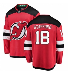 Men's New Jersey Devils #18 Drew Stafford Fanatics Branded Red Home Breakaway NHL Jersey