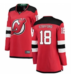 Women's New Jersey Devils #18 Drew Stafford Fanatics Branded Red Home Breakaway NHL Jersey