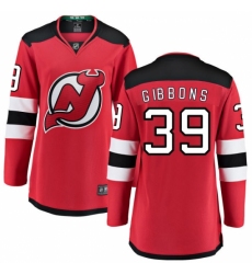 Women's New Jersey Devils #39 Brian Gibbons Fanatics Branded Red Home Breakaway NHL Jersey