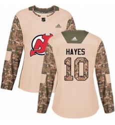 Women's Adidas New Jersey Devils #10 Jimmy Hayes Authentic Camo Veterans Day Practice NHL Jersey Women's Adidas New Jersey Devils #10 Jimmy Hayes Authentic Camo Veterans Day Practice NHL Jersey