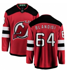 Youth New Jersey Devils #64 Joseph Blandisi Fanatics Branded Red Home Breakaway NHL Jersey Youth New Jersey Devils #64 Joseph Blandisi Fanatics Branded Red Home Breakaway NHL Jersey
