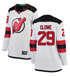 Women's New Jersey Devils #29 Ryane Clowe Fanatics Branded White Away Breakaway NHL Jersey