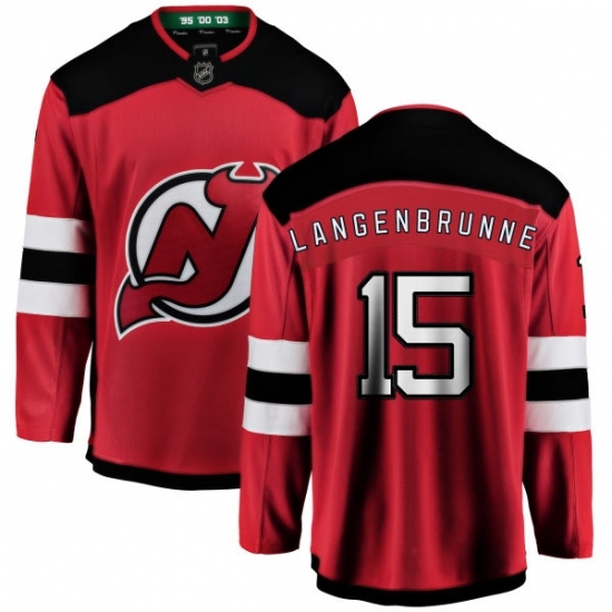 Men's New Jersey Devils #15 Jamie Langenbrunner Fanatics Branded Red Home Breakaway NHL Jersey Men's New Jersey Devils #15 Jamie Langenbrunner Fanatics Branded Red Home Breakaway NHL Jersey