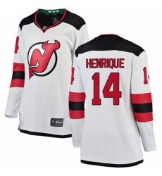 Women's New Jersey Devils #14 Adam Henrique Fanatics Branded White Away Breakaway NHL Jersey
