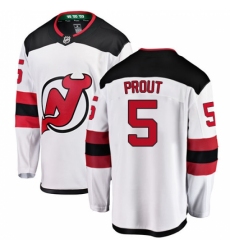 Men's New Jersey Devils #5 Dalton Prout Fanatics Branded White Away Breakaway NHL Jersey
