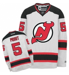 Men's Reebok New Jersey Devils #5 Dalton Prout Authentic White Away NHL Jersey