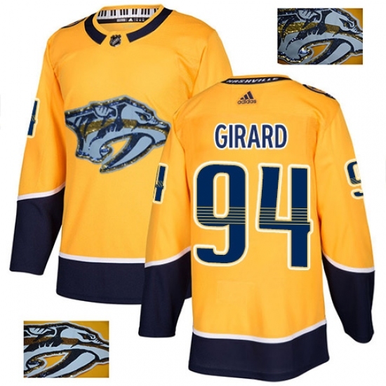 Men's Adidas Nashville Predators #94 Samuel Girard Authentic Gold Fashion Gold NHL Jersey Men's Adidas Nashville Predators #94 Samuel Girard Authentic Gold Fashion Gold NHL Jersey