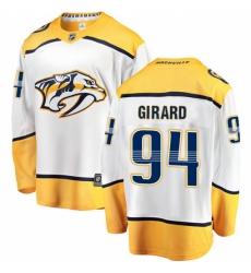 Men's Nashville Predators #94 Samuel Girard Fanatics Branded White Away Breakaway NHL Jersey Men's Nashville Predators #94 Samuel Girard Fanatics Branded White Away Breakaway NHL Jersey