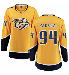 Women's Nashville Predators #94 Samuel Girard Fanatics Branded Gold Home Breakaway NHL Jersey
