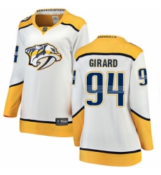 Women's Nashville Predators #94 Samuel Girard Fanatics Branded White Away Breakaway NHL Jersey