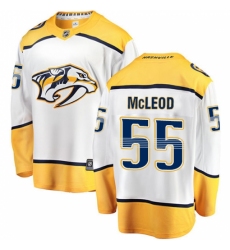 Youth Nashville Predators #55 Cody McLeod Fanatics Branded White Away Breakaway NHL Jersey
