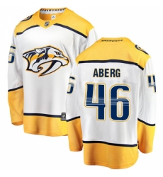Men's Nashville Predators #46 Pontus Aberg Fanatics Branded White Away Breakaway NHL Jersey Men's Nashville Predators #46 Pontus Aberg Fanatics Branded White Away Breakaway NHL Jersey