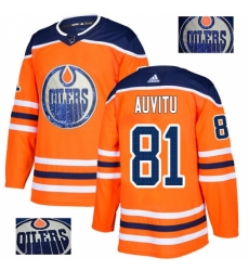 Men's Adidas Edmonton Oilers #81 Yohann Auvitu Authentic Orange Fashion Gold NHL Jersey
