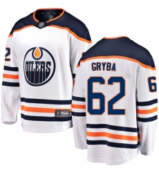 Youth Edmonton Oilers #62 Eric Gryba Fanatics Branded White Away Breakaway NHL Jersey