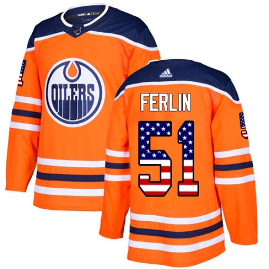 Youth Adidas Edmonton Oilers #51 Brian Ferlin Authentic Orange USA Flag Fashion NHL Jersey Youth Adidas Edmonton Oilers #51 Brian Ferlin Authentic Orange USA Flag Fashion NHL Jersey