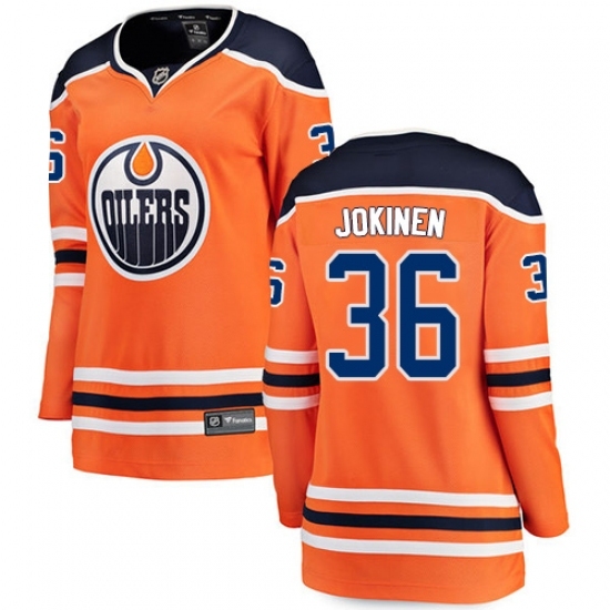 Women's Edmonton Oilers #36 Jussi Jokinen Fanatics Branded Orange Home Breakaway NHL Jersey Women's Edmonton Oilers #36 Jussi Jokinen Fanatics Branded Orange Home Breakaway NHL Jersey