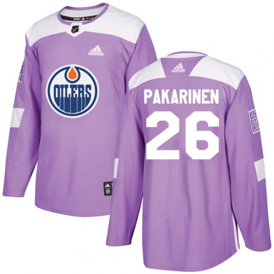 Youth Adidas Edmonton Oilers #26 Iiro Pakarinen Authentic Purple Fights Cancer Practice NHL Jersey Youth Adidas Edmonton Oilers #26 Iiro Pakarinen Authentic Purple Fights Cancer Practice NHL Jersey