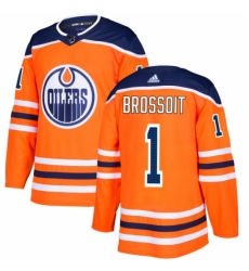 Youth Adidas Edmonton Oilers #1 Laurent Brossoit Authentic Orange Home NHL Jersey Youth Adidas Edmonton Oilers #1 Laurent Brossoit Authentic Orange Home NHL Jersey