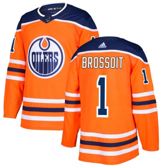 Youth Adidas Edmonton Oilers #1 Laurent Brossoit Authentic Orange Home NHL Jersey Youth Adidas Edmonton Oilers #1 Laurent Brossoit Authentic Orange Home NHL Jersey