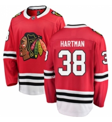 Men's Chicago Blackhawks #38 Ryan Hartman Fanatics Branded Red Home Breakaway NHL Jersey