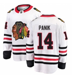 Men's Chicago Blackhawks #14 Richard Panik Fanatics Branded White Away Breakaway NHL Jersey