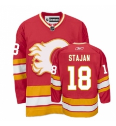 Men's Reebok Calgary Flames #18 Matt Stajan Authentic Red Third NHL Jersey Men's Reebok Calgary Flames #18 Matt Stajan Authentic Red Third NHL Jersey