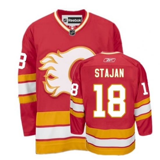 Men's Reebok Calgary Flames #18 Matt Stajan Authentic Red Third NHL Jersey Men's Reebok Calgary Flames #18 Matt Stajan Authentic Red Third NHL Jersey