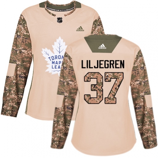 Women's Adidas Toronto Maple Leafs #37 Timothy Liljegren Authentic Camo Veterans Day Practice NHL Jersey Women's Adidas Toronto Maple Leafs #37 Timothy Liljegren Authentic Camo Veterans Day Practice NHL Jersey