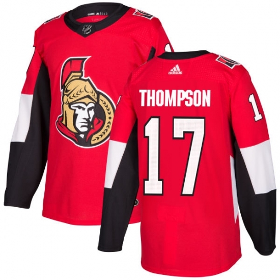 Men's Adidas Ottawa Senators #17 Nate Thompson Authentic Red Home NHL Jersey Men's Adidas Ottawa Senators #17 Nate Thompson Authentic Red Home NHL Jersey